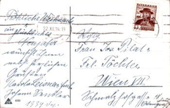 Weihnachten 1934 95 001 A ● Herzliche Weihnachtswünsche